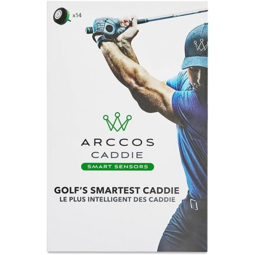  [아마존베스트]Arccos Caddie 3rd Generation Smart Sensors (Set of 14 Sensors) | with PlayBetter 2200mAh Portable Charger | Golf GPS Live Auto Shot Tracking, Distances | A.I. Powered GPS Rangefind