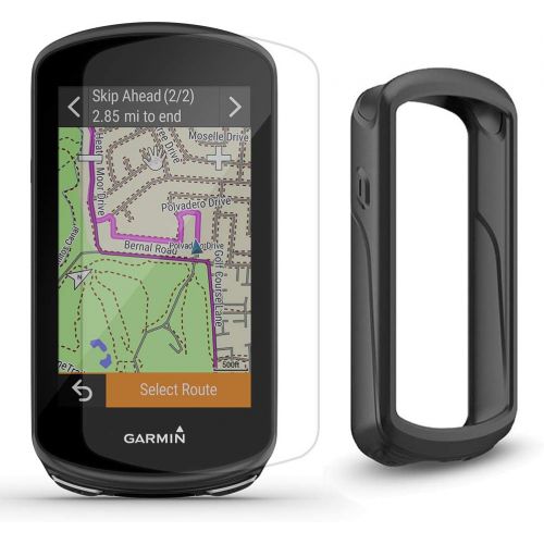  PlayBetter Garmin Edge 1030 Plus GPS Cycling Computer Cycle Bundle Includes Black Silicone Case & Tempered Glass Screen Protectors GPS Bike Computer On-Device Workout, ClimbPro GPS Only, 010-
