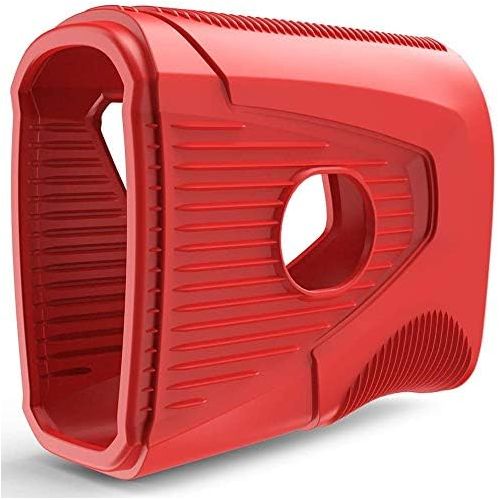  PlayBetter Bushnell Pro XE Golf Laser Rangefinder Bundle with Protective Skin (Red, Microfiber Towel and Extra CR2 Battery Golf GPS Rangefinder BITE Cart Mount, Yardage, Slope with Elements 2
