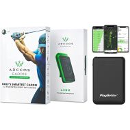 Arccos Caddie Smart Sensors (3rd Generation) + Arccos Caddie Link Power Bundle with PlayBetter Portable Charger - Set of 14 Golf Shot Tracker System - On-Course Swing Analyzer for