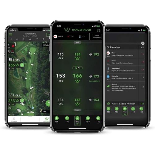  Arccos Caddie Smart Sensors (3rd Generation) + Arccos Caddie Link Power Bundle with PlayBetter Portable Charger - Set of 14 Golf Shot Tracker System - On-Course Swing Analyzer for