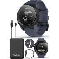 Garmin Approach S12 (Granite Blue) Golf Watch Power Bundle with PlayBetter Portable Charger & 4-Pack HD Screen Protector - Simple Golfing GPS Smartwatch with 42K Courses, Scorecard