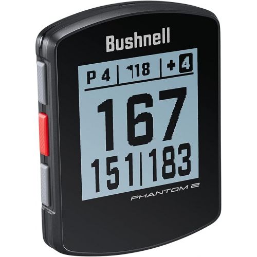  Bushnell Phantom 2 (Black) GPS Golf Handheld Power Bundle with PlayBetter Portable Charger Distance Rangefinder Device Built-in Magnetic Mount, 38,000+ Courses, Accurate Distances