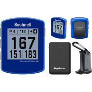 Bushnell Phantom 2 (Royal Blue) GPS Golf Handheld Power Bundle with PlayBetter Portable Charger Distance Rangefinder Device Built-in Magnetic Mount, 38,000+ Courses, Accurate Dista