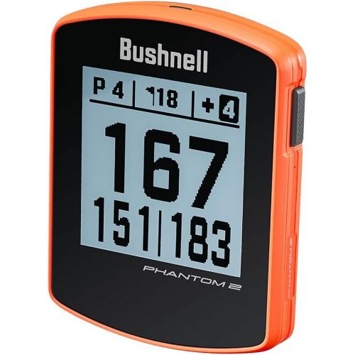  Bushnell Phantom 2 (Neon Orange) GPS Golf Handheld Power Bundle with PlayBetter Portable Charger Distance Rangefinder Device Built-in Magnetic Mount, 38,000+ Courses, Accurate Dist