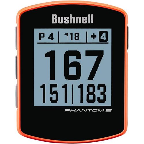  Bushnell Phantom 2 (Neon Orange) GPS Golf Handheld Power Bundle with PlayBetter Portable Charger Distance Rangefinder Device Built-in Magnetic Mount, 38,000+ Courses, Accurate Dist