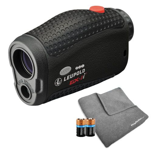  Leupold GX-1i3 Golf Rangefinder Bundle with PlayBetter Microfiber Cloth & Extra CR2 Battery | Includes Laser Rangefinder, Microfiber Cleaning Towel, Carrying Case & Two (2) CR2 Bat