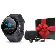 Garmin vivoactive 3 Music Gift Box Bundle | with HD Screen Protector (x4), PlayBetter USB Wall & Car Charging Adapters, Hard Case | Multi-Sport Fitness GPS Watch | Gift Box (Music
