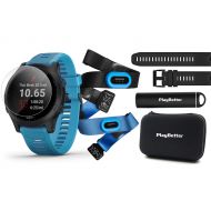 Garmin Forerunner 945 (Tri-Bundle) Power Bundle | Includes HRM-Tri & HRM-Swim Chest Straps, HD Screen Protectors (x4), Extra Watch Band (Black), PlayBetter Portable Charger & Prote