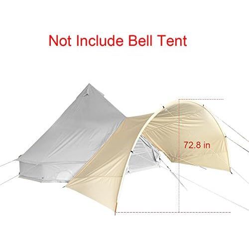  PlayDo 4-Season Waterproof Cotton Canvas Bell Tent Wall Yurt Tent with Stove Hole for Outdoor Camping Hunting Hiking Festival Party