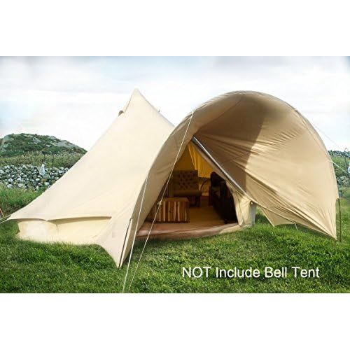  PlayDo 4-Season Waterproof Cotton Canvas Bell Tent Wall Yurt Tent with Stove Hole for Outdoor Camping Hunting Hiking Festival Party