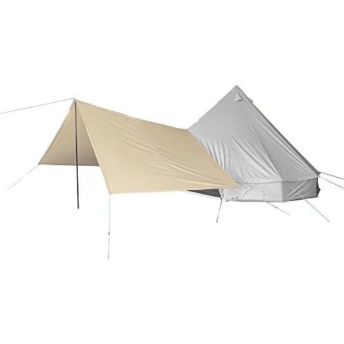  Playdo 4-Season Waterproof Cotton Canvas Bell Tent Wall Yurt Tent with Stove Hole for Outdoor Camping Hunting Hiking Festival Party
