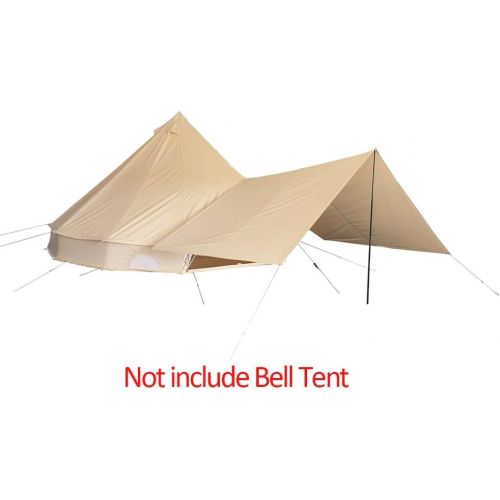  Playdo 4-Season Waterproof Cotton Canvas Bell Tent Wall Yurt Tent with Stove Hole for Outdoor Camping Hunting Hiking Festival Party