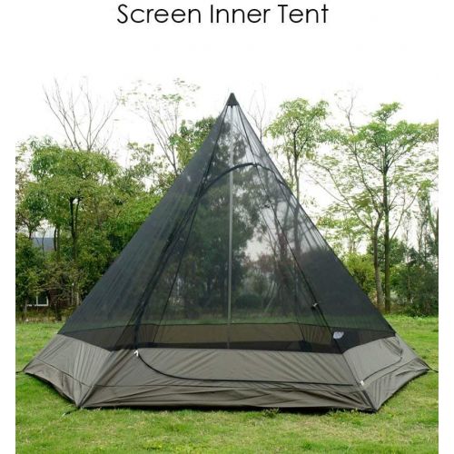  PlayDo Waterproof 380CM/12.5ft Camping Teepee Tent Yurt Tent with Screen for Outdoor Camping Hiking Hunting 4 Persons