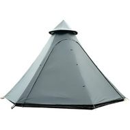 PlayDo Waterproof 380CM/12.5ft Camping Teepee Tent Yurt Tent with Screen for Outdoor Camping Hiking Hunting 4 Persons
