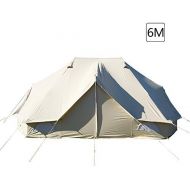 Playdo 6M Large 4 Season Canvas Wall Tent Yurts Tent with Stove Jack for Camping Festival (Size 19.6L x 13.1W x 9.8H)