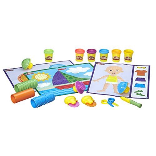  Play-Doh Shape & Learn Textures & Tools Set with 6 Cans of Dough & 10+ Tools