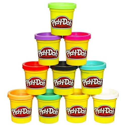  [아마존베스트]Play-Doh Modeling Compound 10-Pack Case of Colors, Non-Toxic, Assorted Colors, 2-Ounce Cans, Ages 2 and up, (Amazon Exclusive)