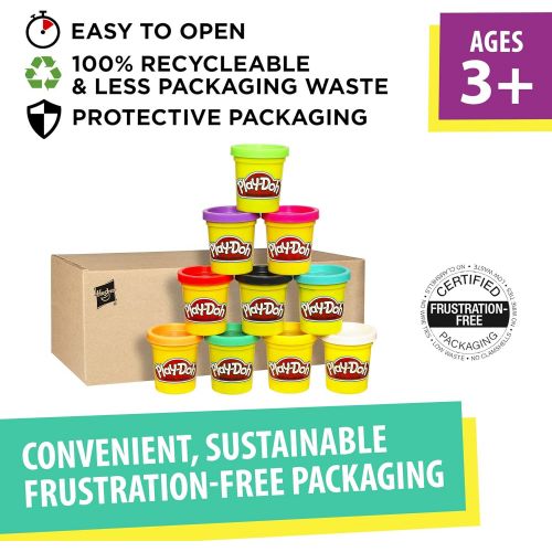  [아마존베스트]Play-Doh Modeling Compound 10-Pack Case of Colors, Non-Toxic, Assorted Colors, 2-Ounce Cans, Ages 2 and up, (Amazon Exclusive)