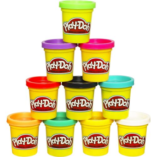  [아마존베스트]Play-Doh Modeling Compound 10-Pack Case of Colors, Non-Toxic, Assorted Colors, 2-Ounce Cans, Ages 2 and up, (Amazon Exclusive)