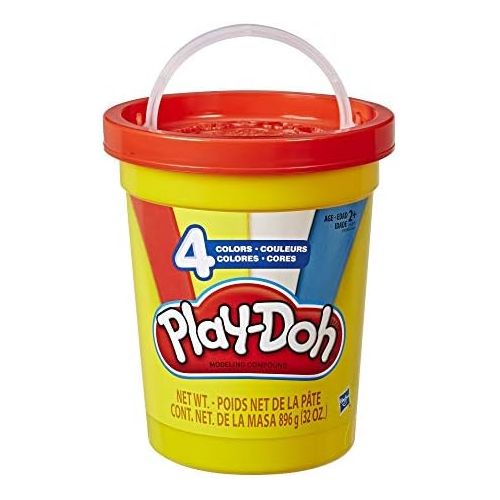  [아마존베스트]Play-Doh 2-Lb. Bulk Super Can of Non-Toxic Modeling Compound with 4 Classic Colors - Red, Blue, Yellow, & White