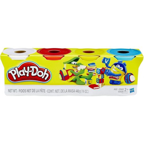  [아마존베스트]Play-Doh HASB5517BAMZ 4-Pack of Colors Gift Set Bundle (12 Cans-48 Oz)