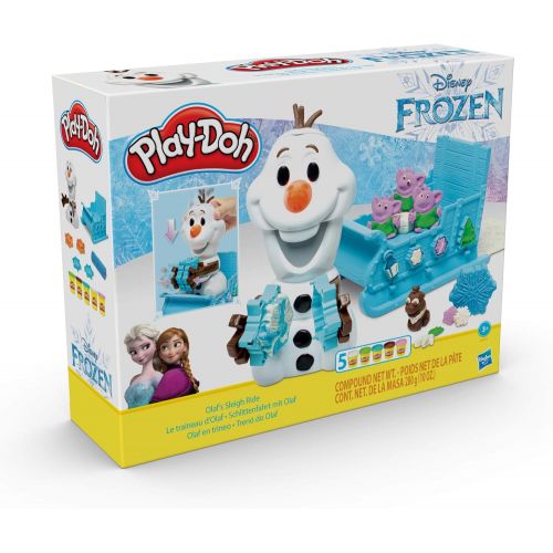  Play Doh Featuring Disney Frozen Olafs Sleigh Ride Toy with 5 Non Toxic Colours