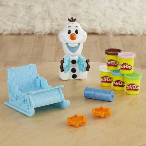  Play Doh Featuring Disney Frozen Olafs Sleigh Ride Toy with 5 Non Toxic Colours