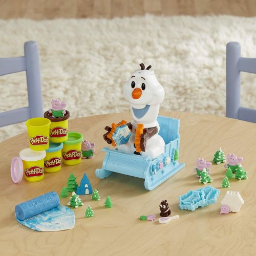  Play Doh Featuring Disney Frozen Olafs Sleigh Ride Toy with 5 Non Toxic Colours