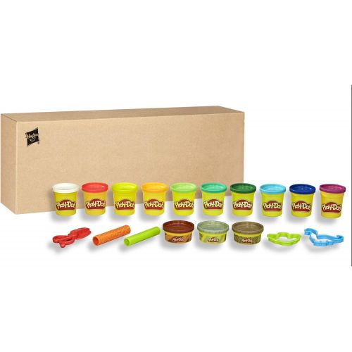  [아마존베스트]Play-Doh Bulk Dinosaur Colors 13-Pack of Non-Toxic Modeling Compound with 2 Cutter Shapes, 2 Roller Tools, and Scissors (Amazon Exclusive)