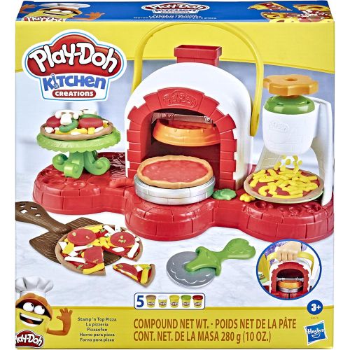  [아마존베스트]Play-Doh Stamp n Top Pizza Oven Toy with 5 Non-Toxic Play-Doh Colors