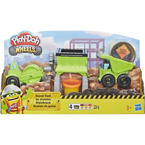  [아마존베스트]Play-Doh Wheels Gravel Yd Construction Toy with Non-Toxic Pavement Buildin Compound Plus 3 Additional Colors