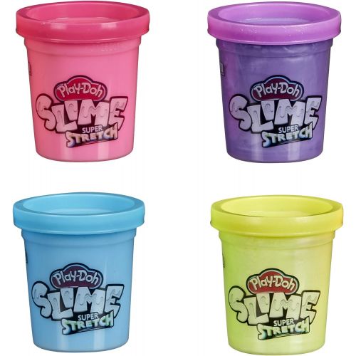  [아마존베스트]Play-Doh Slime: Super Stretch, and HydroGlitz 12 Color Variety Pack for Kids 3 Years and Up, 1.8-Ounce Cans, Non-Toxic, Assorted Colors, Includes 2 Tools