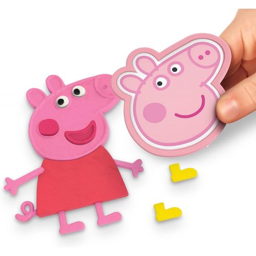  [아마존베스트]Play-Doh Peppa Pig Stylin Set with 9 Non-Toxic Modeling Compound Cans and 11 Accessories, Peppa Pig Toy for Kids 3 and Up