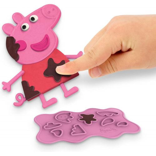  [아마존베스트]Play-Doh Peppa Pig Stylin Set with 9 Non-Toxic Modeling Compound Cans and 11 Accessories, Peppa Pig Toy for Kids 3 and Up