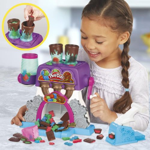  [아마존베스트]Play-Doh Kitchen Creations Candy Delight Playset for Kids 3 Years and Up with 5 Cans, Non-Toxic