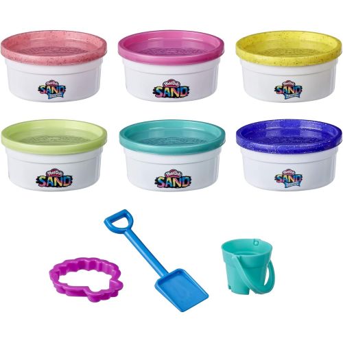  [아마존베스트]Play-Doh Sand Variety 6-Pack of Play-Doh Sand and Shimmer Stretch Compounds for Kids 3 Years and Up, 4-Ounce Cans, Assorted Colors, Non-Toxic