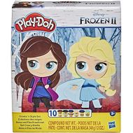 [아마존베스트]Play-Doh Featuring Disney Frozen 2 Create n Style Set Anna and Elsa Toy for Kids 3 Years and Up with 10 Cans, Non-Toxic