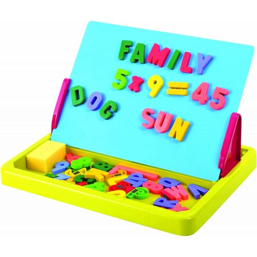  PlayGo Portable Magnetic Alphabet Letter & Numbers Drawing Board Includes 1 Dry Erase Magnetic Easel for Toddler Boy Girl Kids | SKIL