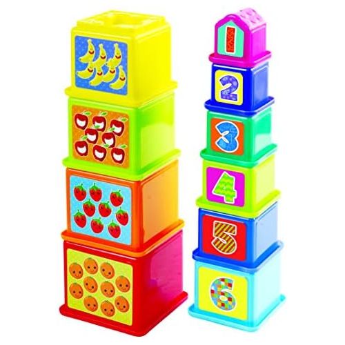  PlayGo Kids Animal Stick & Stack Blocks Toy Eco-Friendly & Non-Toxic Early Childhood Development Toys for Fine Motor Skills Just Perfect for Your Little One 12 Months & Older