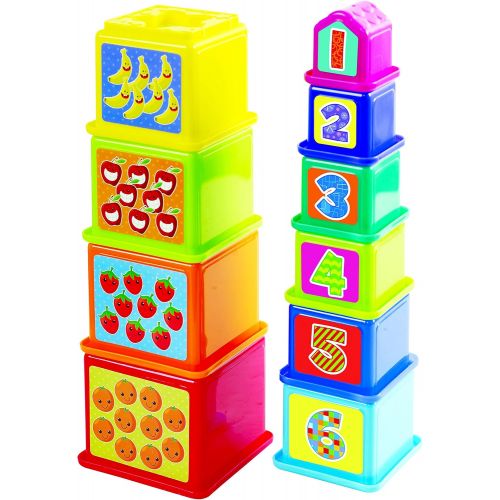  PlayGo Kids Animal Stick & Stack Blocks Toy Eco-Friendly & Non-Toxic Early Childhood Development Toys for Fine Motor Skills Just Perfect for Your Little One 12 Months & Older