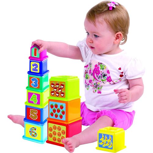  PlayGo Kids Animal Stick & Stack Blocks Toy Eco-Friendly & Non-Toxic Early Childhood Development Toys for Fine Motor Skills Just Perfect for Your Little One 12 Months & Older