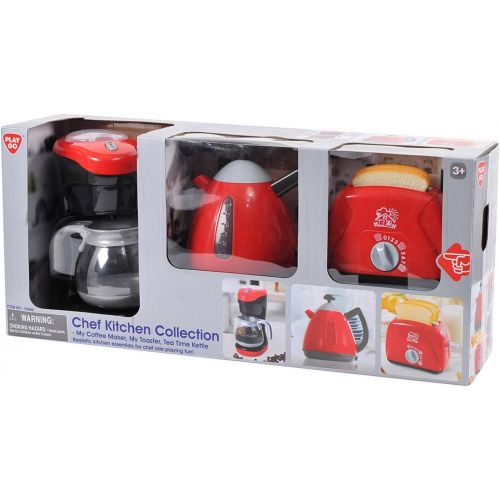  PlayGo My Coffee MakerMy ToasterTea Time Kettle Chef Kitchen Collection
