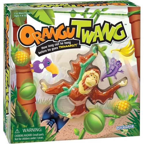  PlayMonster Orangutwang Kids Game - How Long Can He Hang Before He Goes Twaaang?!