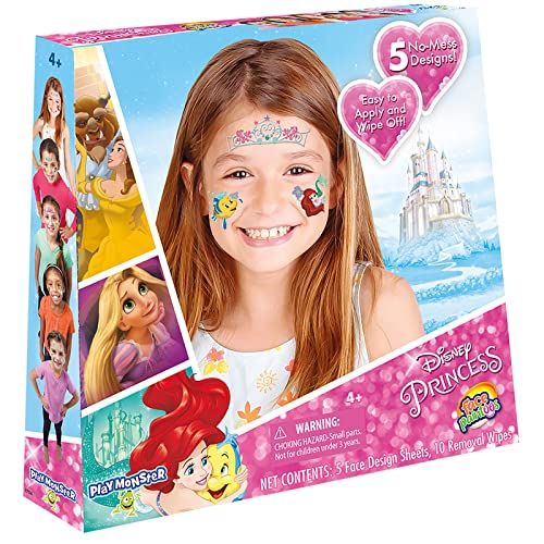  PlayMonster Face Paintoos Disney Pricess Face Design for a Face Paint Alternative for Kids Ages 4+