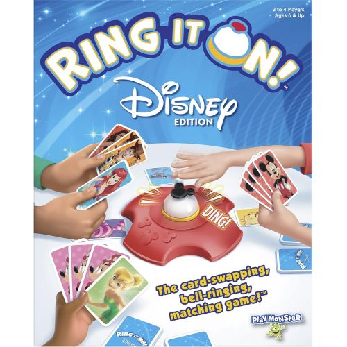  PlayMonster Disney Ring It On! The Card swapping, Bell Ringing, Matching Game! Ages 6+ 2 4 Players