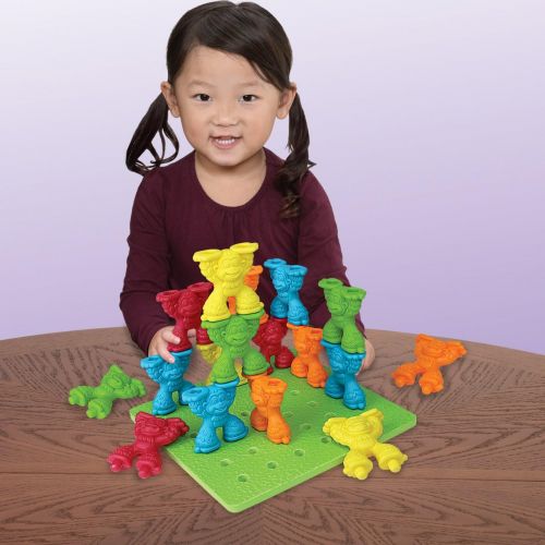  PlayMonster Lauri Tall-Stackers - Mighty Monkey Pegs & Pegboard Set