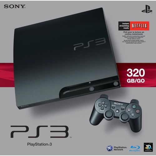  Sony PlayStation 3 Slim 320 GB Charcoal Black Console