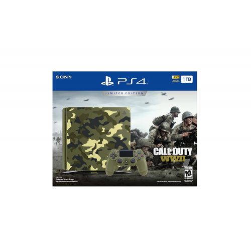  [아마존베스트]PlayStation 4 Slim 1TB Limited Edition Console - Call of Duty WWII Bundle [Discontinued]