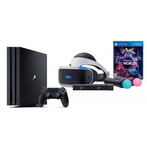 소니 Sony PlayStation VR Launch Bundle 8 Items:VR Launch Bundle,PlayStation 4 Pro 1TB,6 VR Game Disc Until Dawn: Rush of Blood,EVE: Valkyrie, Battlezone,Batman: Arkham VR,DriveClub,Battlezon